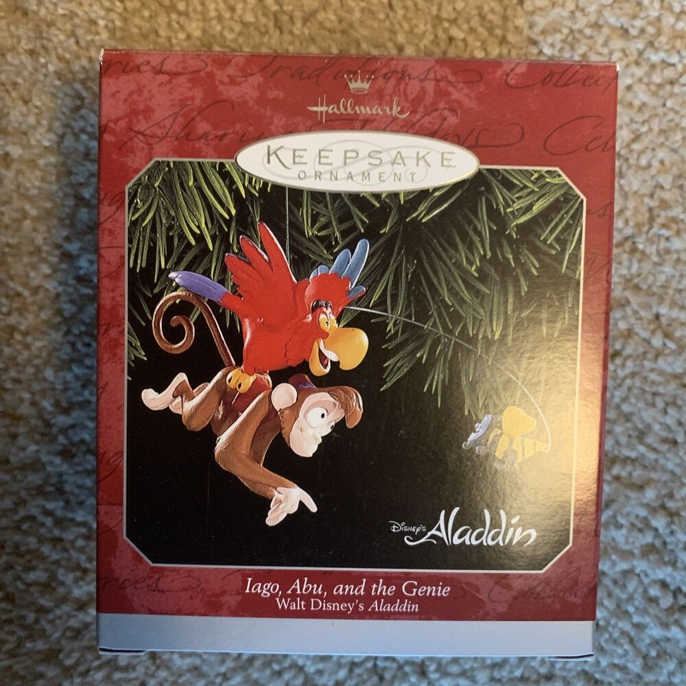 Hallmark Keepsake Iago Abu Genie Walt Disney's Aladdin 1998 Christmas Ornament